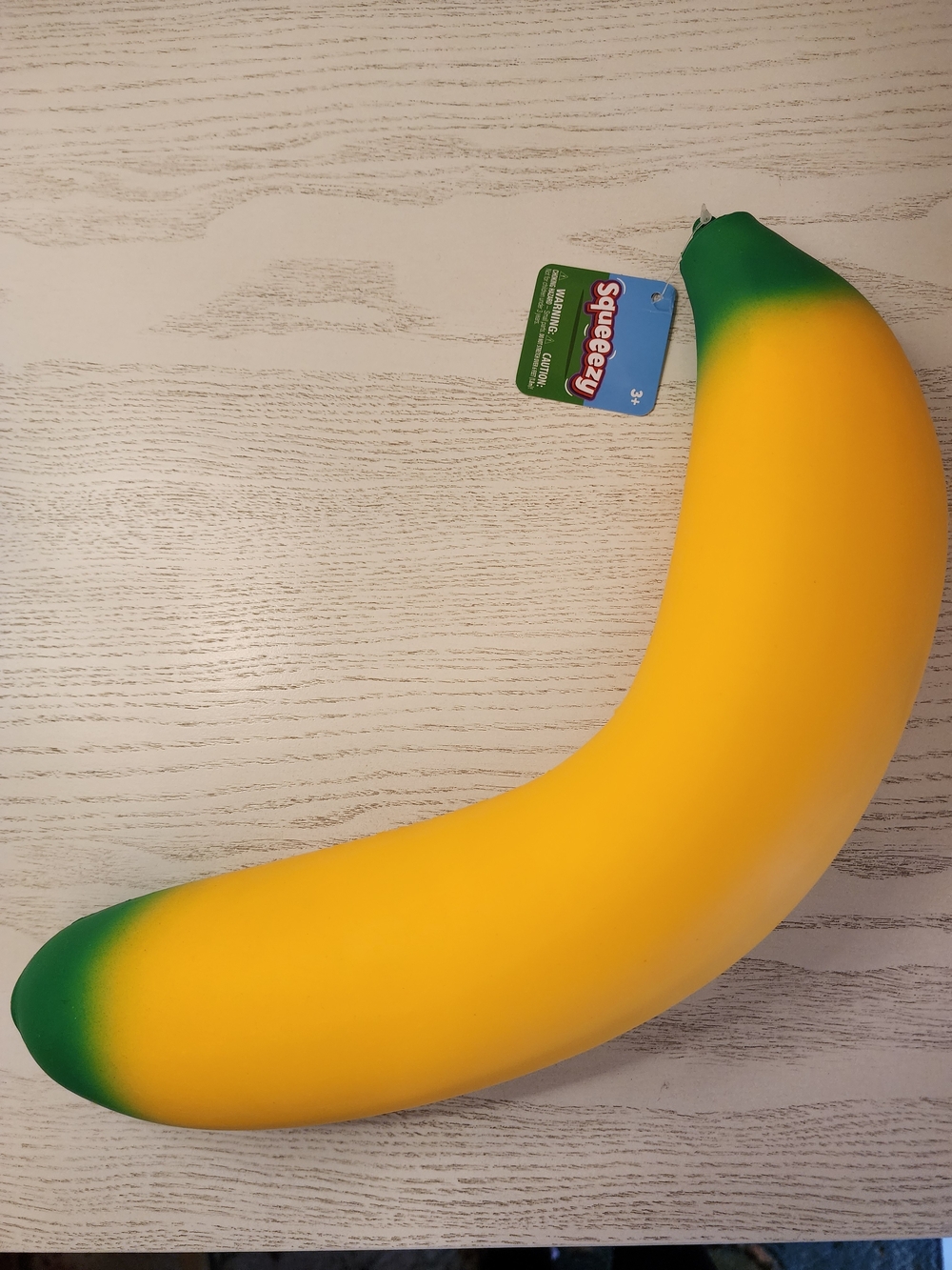 Squeeze Giant Yellow & Green Banana Plush Toy - Kids Toy